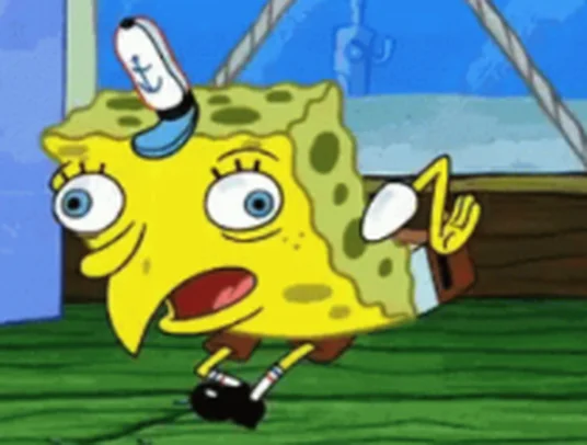 Il meme di SpongeBob che fa il verso