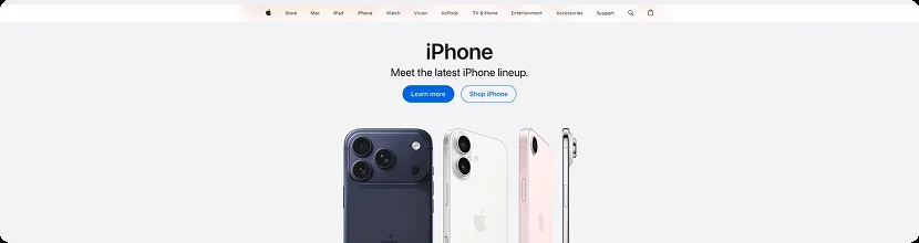 La pagina iPhone del sito Apple